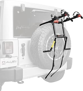 Allen Sports S302 Premier 2-Bike Spare Tire Rack - Quick-Setup Secure Carrier for SUVs & Jeeps