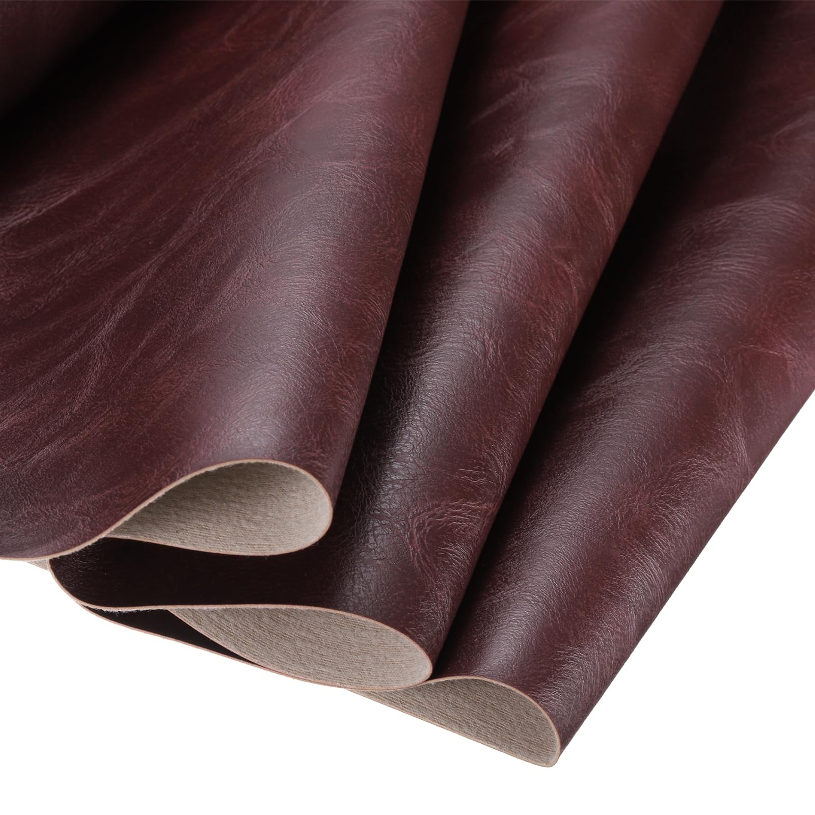 DMiotech 1 opakowanie 137 cm x 252 cm pasek ze sztucznej skóry pokrowiec na meble drewniana skóra wino brązowa rolka ze skóry PU do ręcznie robionych projektów rzemieślniczych DIY