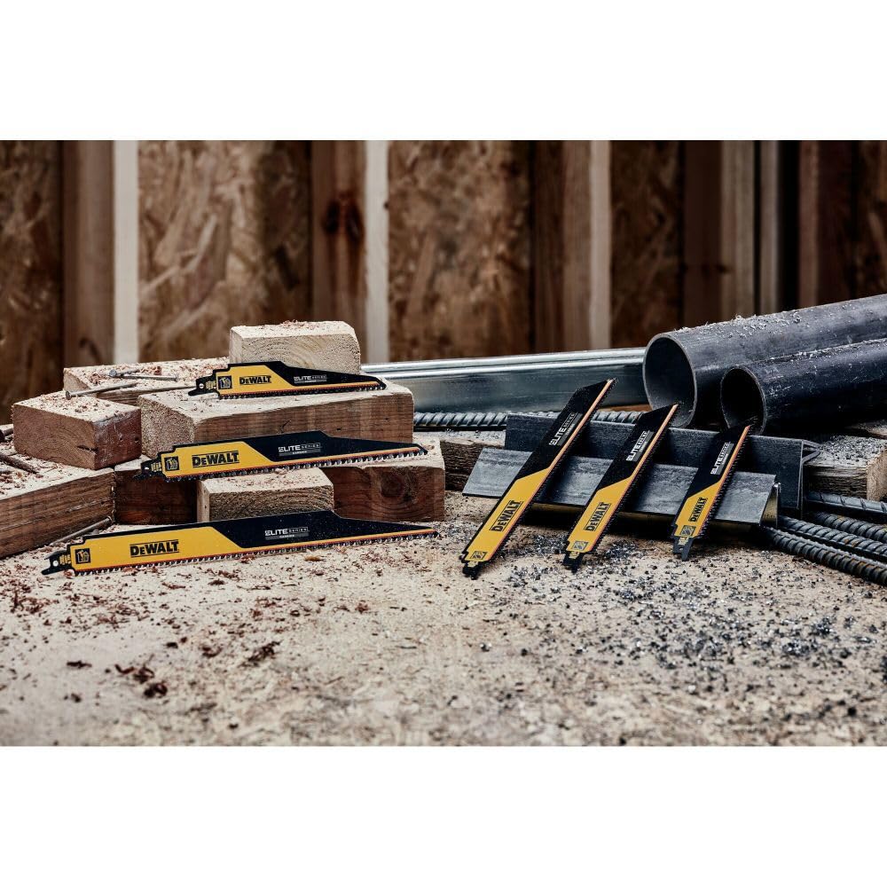 Dewalt Elite Series - Hoja de sierra alternante, 1 unidad, punta de carburo, 12 pulgadas, 8 Tpi, corte de metal