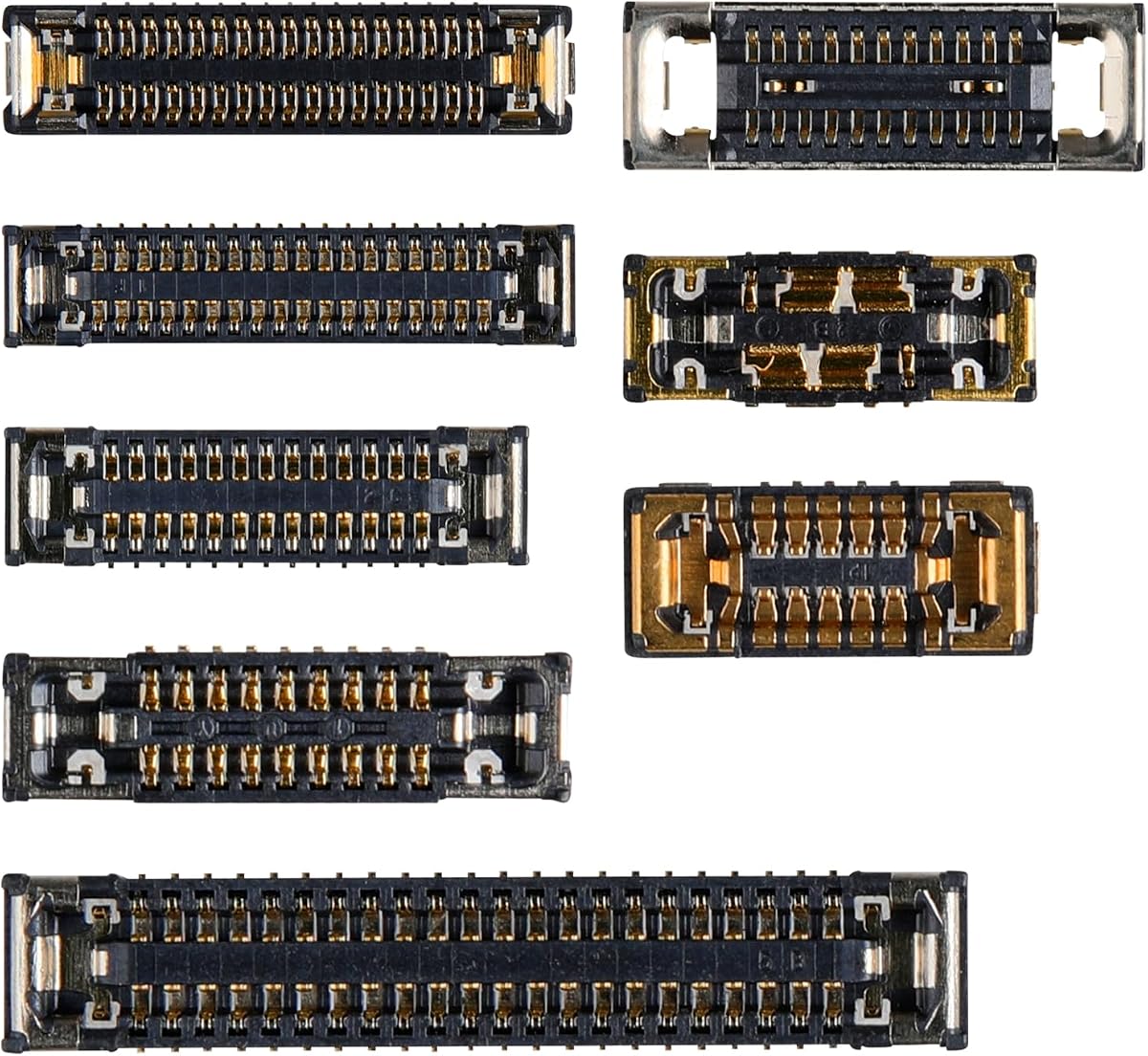 8 Pcs for iPhone 12 Motherboard Socket Connection B Kit | Battery SIM Charging Port Replacement Wide Angle Telephoto Camera Connector LCD and Touch Ultra for iPhone12