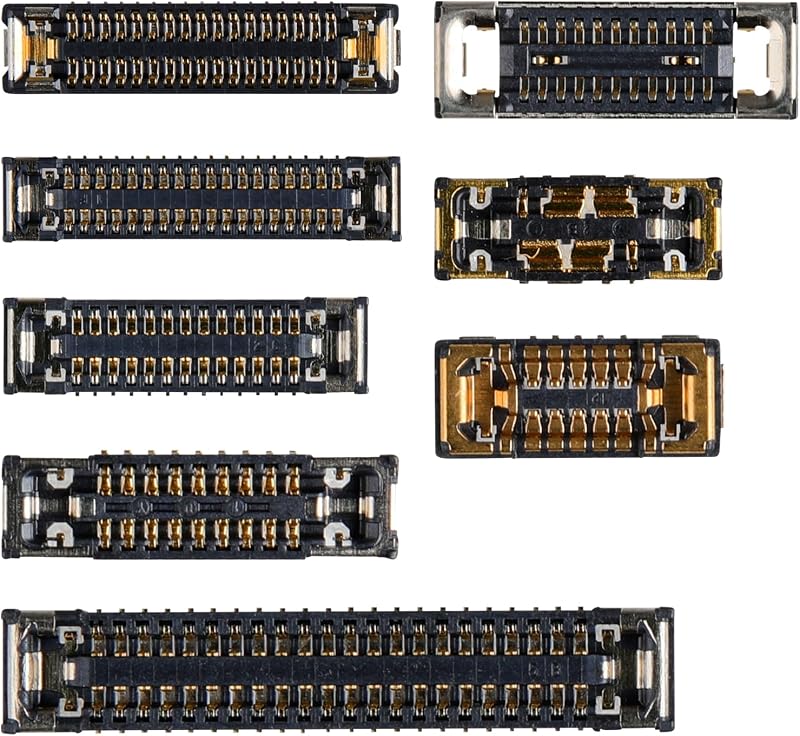 8 Pcs for iPhone 12 Motherboard Socket Connection B Kit | Battery SIM Charging Port Replacement Wide Angle Telephoto Camera Connector LCD and Touch Ultra for iPhone12