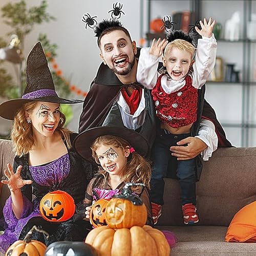 Miniatura 5 de Doneace Diadema de araña negra de Halloween, accesorio de disfraz de Halloween para mujer, diadema de plumas para fiesta de Halloween, accesorios de