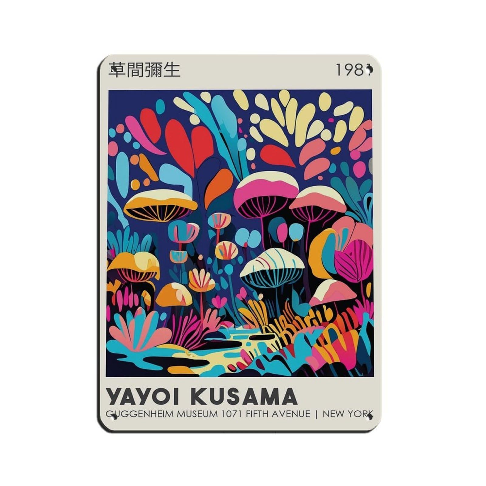 Abstract Japanese Art, Exhibition Poster Retro Poster Metal Tin Sign Chic Art Retro Iron Painting Bar People Cave Cafe Family Garage Poster Wall Decoration 12x16inch(30x40cm)