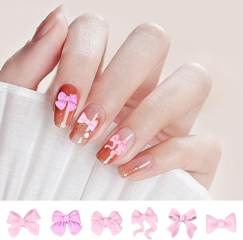 Miniatura 5 de Juego de dijes coloridos de diamantes de imitación para uñas, nudo de lazo 3D, juego de dijes de uñas coloridos para diseño de piedras de uñas,