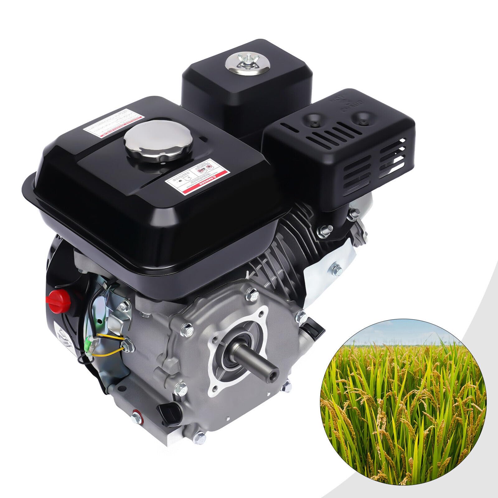 GX210 7HP, motore a benzina a 4 tempi, motore a gas naturale, motore stazionario, avviatore di ritorno, motore portatile