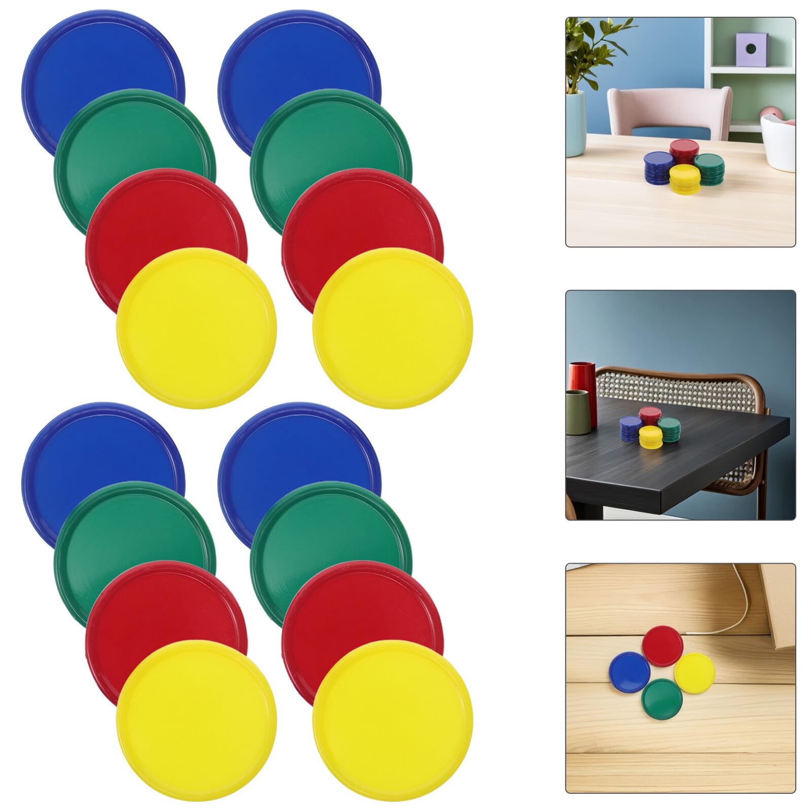 UKCOCO Transparente Kunststoff Bingo Chips 38mm 160 Stück Blanko Spielchips für Lernspiele Mathematik im Klassenzimmer Zählmarker für Gruppen Familienspiele