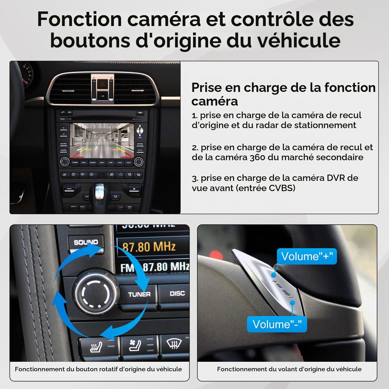 Road Top sans Fil Carplay Android Auto pour Porsche avec PCM 3.0