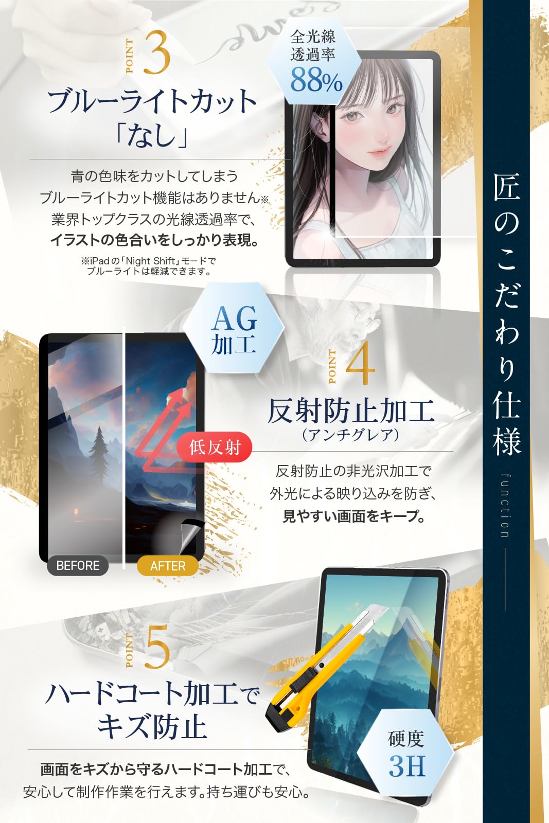Amazon.co.jp: 匠彩【プロ漫画家推薦x着脱式】 iPad 第9世代 10.2
