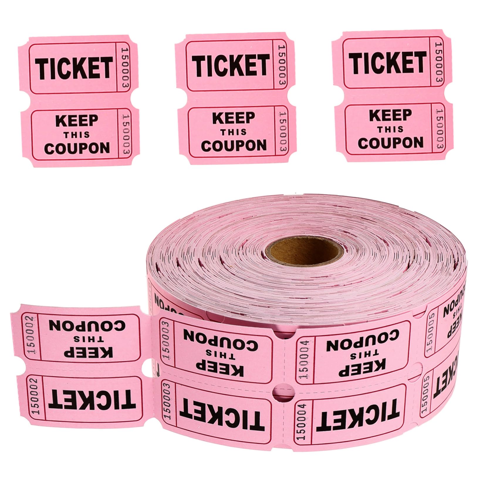 PRETYZOOM 4 Rollos boletos para la rifa de boletos Entradas para eventos Boletos de puerta boletos para la rifa del festival boletos de subasta billetes entradas para la fiesta