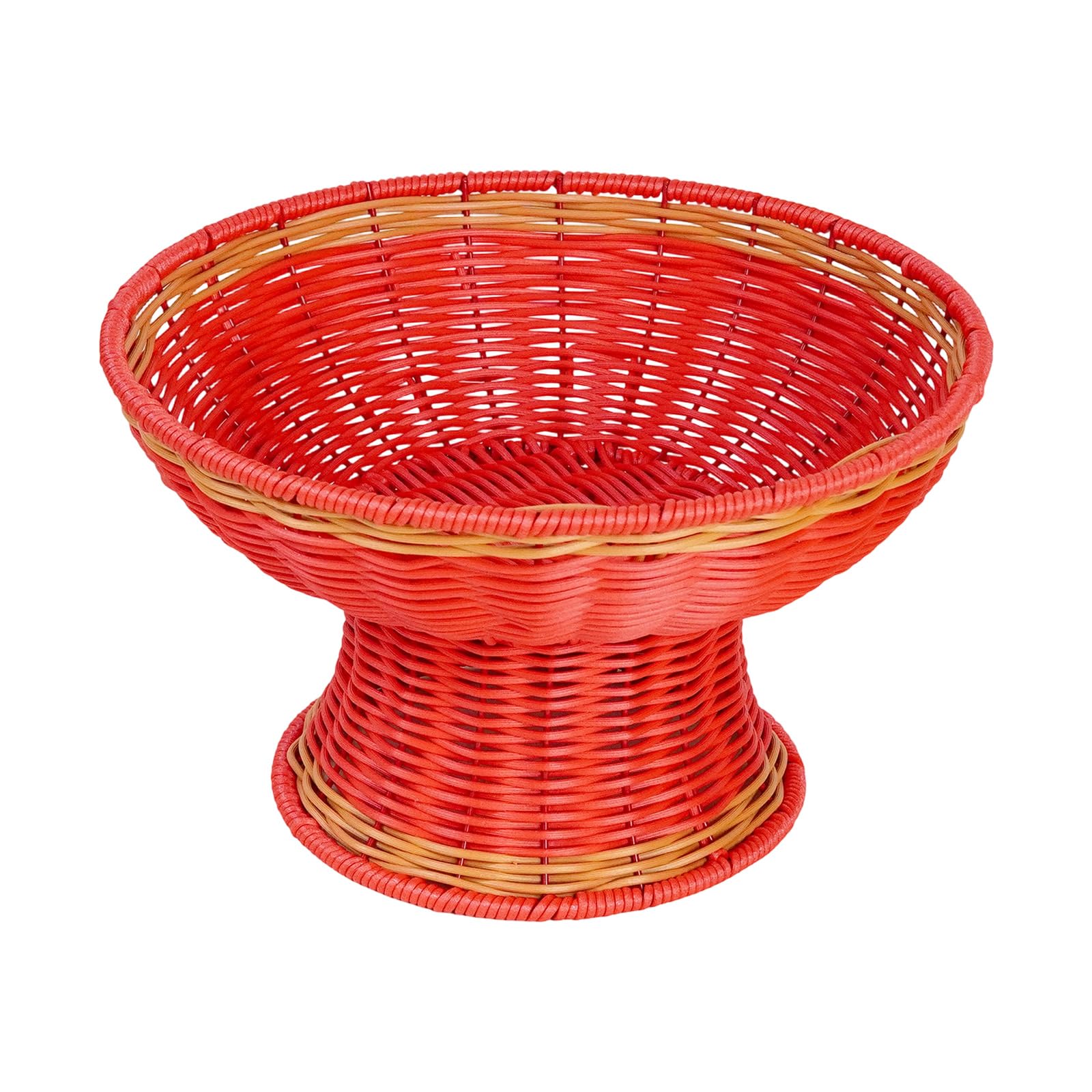 Elnwnnkc Stylish Handcrafted Look Basket Multipurpose Storage Bin Ideal for Organizing Produce Towels Supplies Decorative Fruit Bowl