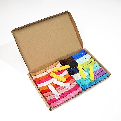 Miniatura 3 de Qearl Pinzas para el pelo de bebé para cabello fino, pequeños clips totalmente forrados de 1.8 pulgadas, pinzas para el pelo pequeñas para bebés y