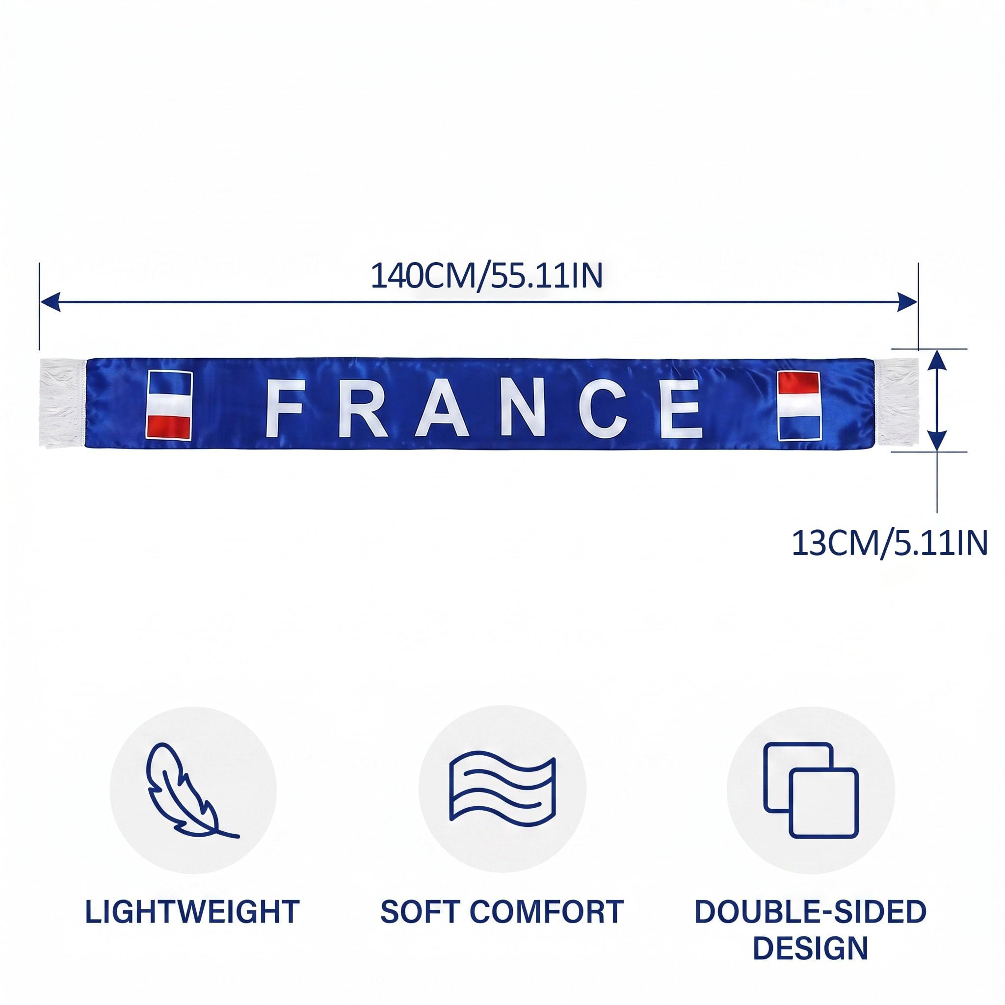 Sciarpa Tifoso Equipe De France Jacquard 2 Pezzi