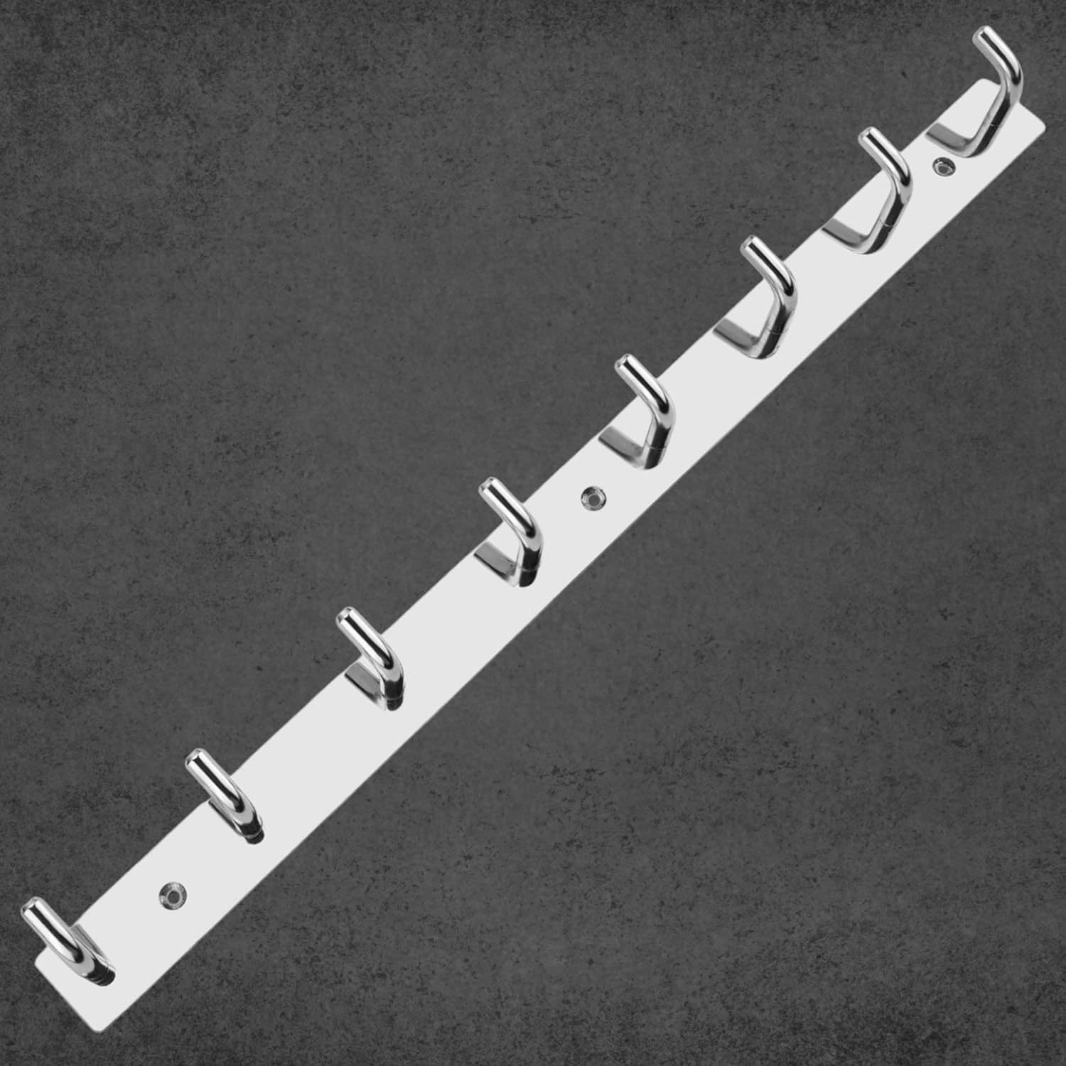 Stainless Steel Cloth Hooks for Wall, Clothes Hook Hangers Door Mounted, Wall Mount Shirt Hanging Hangers, Dress Holder Pegs - 8 Pin-XL, Pack of 1, Silver-image-29