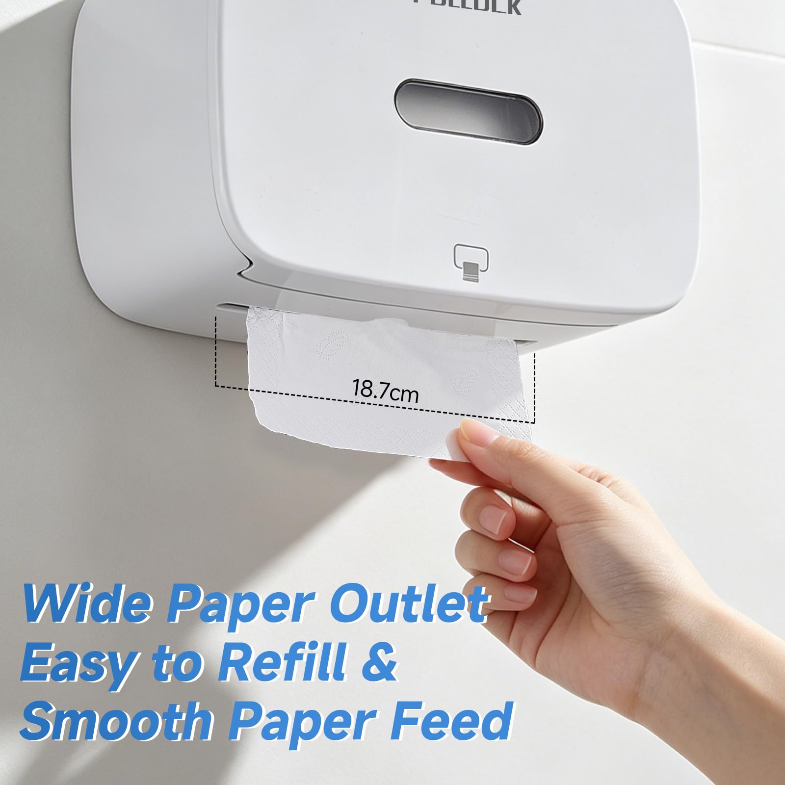 Pollock Papierhandtuchspender Kommerzieller, Toilettenpapierspender für Kleinrollen Toilettenpapier, Papiertuchspender Wandmontage ohne Bohren - Kapazität 200 Papierhandtücher