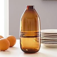 Vista 2 de Signature Design by Ashley Lemmitt - Jarrón moderno de cristal, marrón oscuro y beige