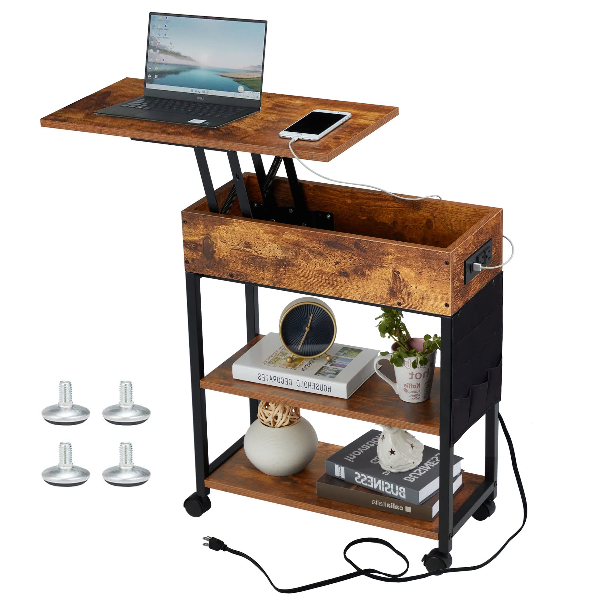 Buy SIMFLAG Lift Top End Table with Charging Station, Sofa Side Table