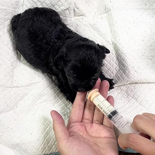 Miniatura 6 de QIYADIN Pezones de lactancia para mascotas con jeringas para gatos y perros, 4 pezones de silicona y 2 jeringas de 0.3 fl oz, reemplazo de biberón