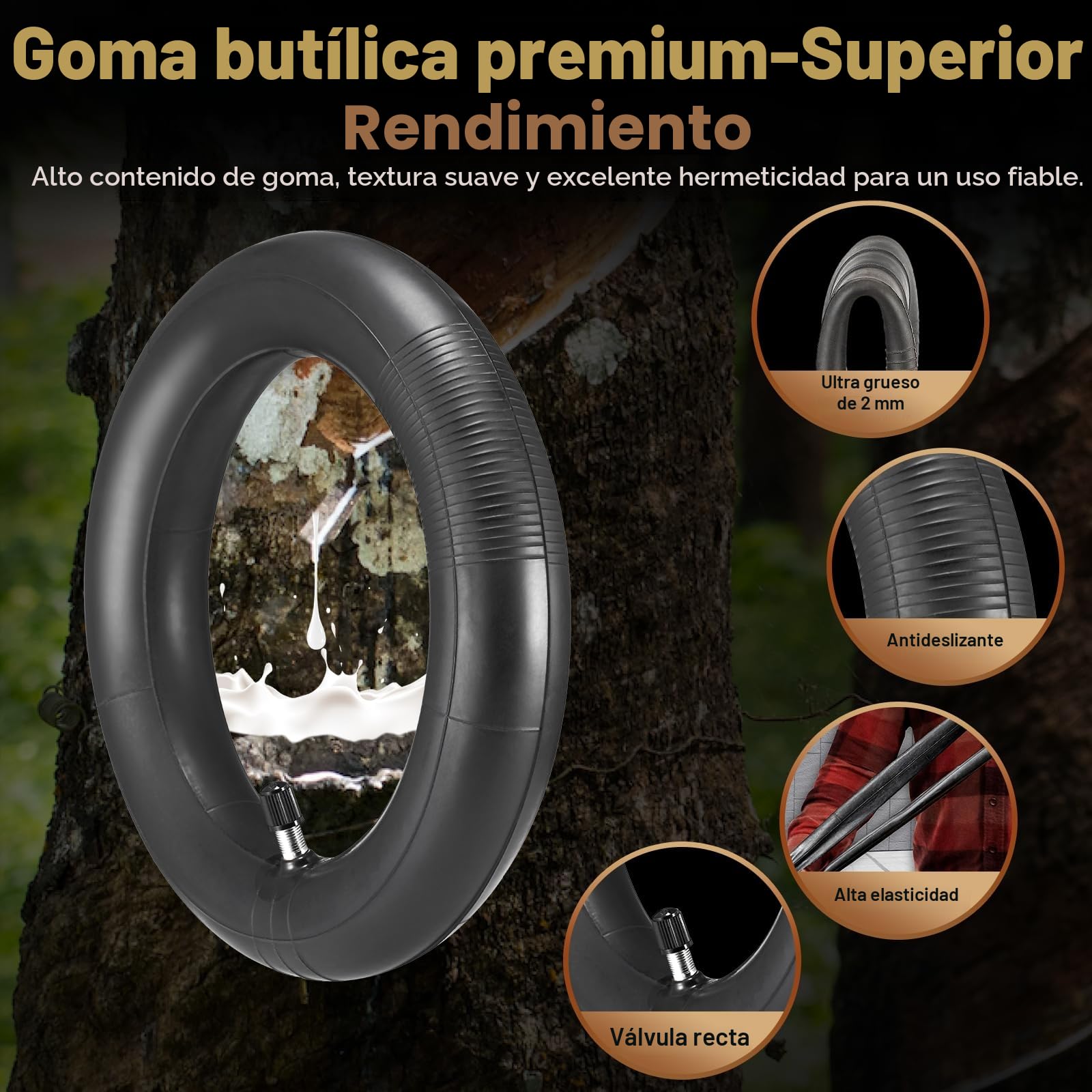 Cámara de Aire para Xiaomi Electrico 8.5 Pulgadas, 50/75-6.1, Repuesto para M365/Pro 2/Mi 3