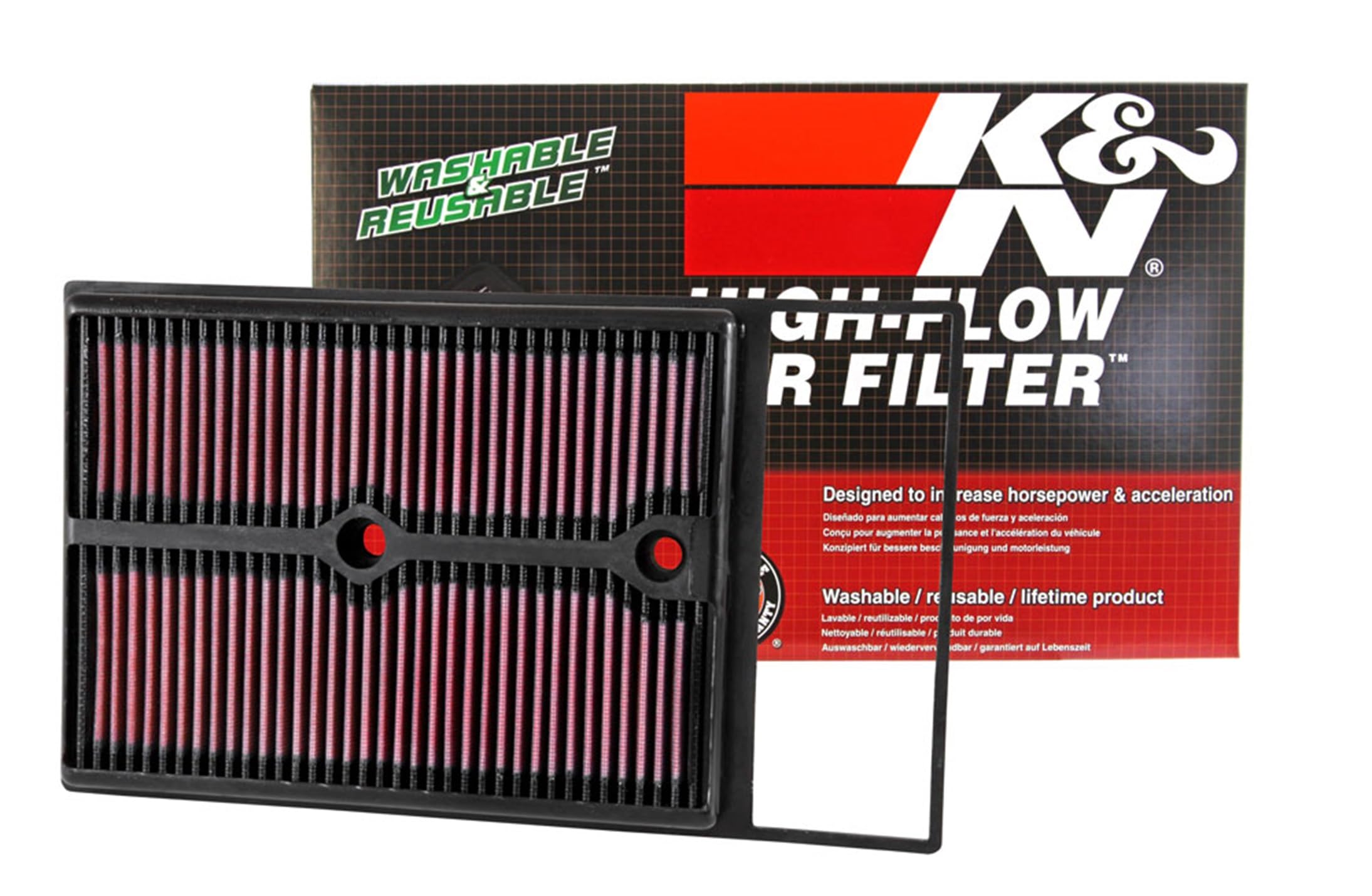 K&N Engine Air Filter: High Performance, Premium, Washable, Replacement Filter: Compatible with 2014-2018 AUDI/SEAT/SKODA/VOLKSWAGEN (A1, Toledo IV, Ibiza V, Fabia, Rapid, Polo), 33-3044-image-36