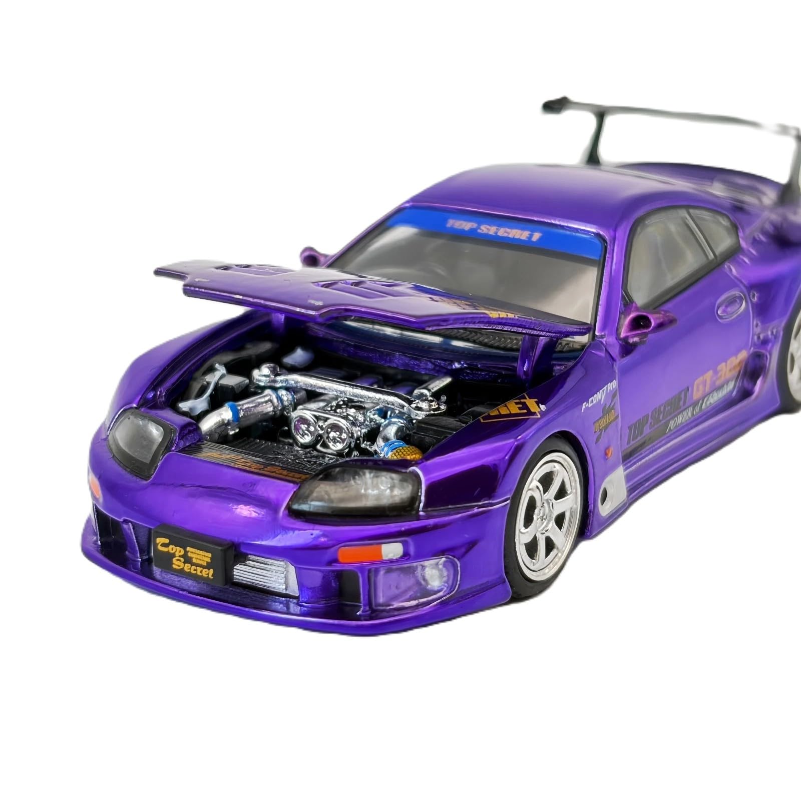 1:64 Diecast Model Car Compatible with Toyota Supra GT300 Top
