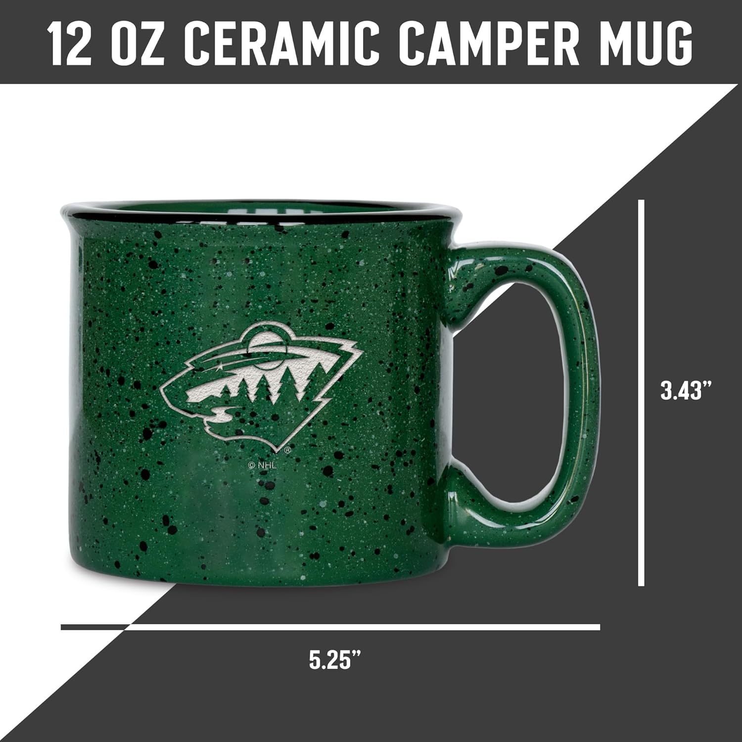 Rico Industries NHL Hockey Speckle 12oz Laser Engraved Campfire Mug - Image 8