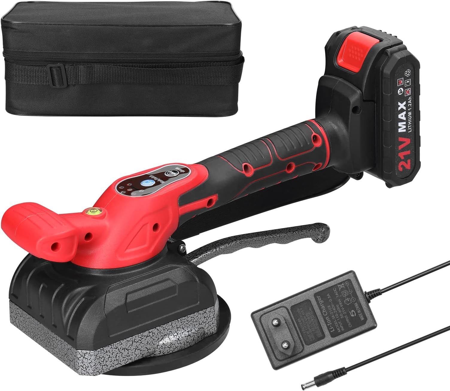 Pepisky 21V Tile Tiling Machine High Loading Capacity Wall Floor Tiles Laying Vibrating Tool Home Decoration Utility Tools with Enlarged Suction Cup