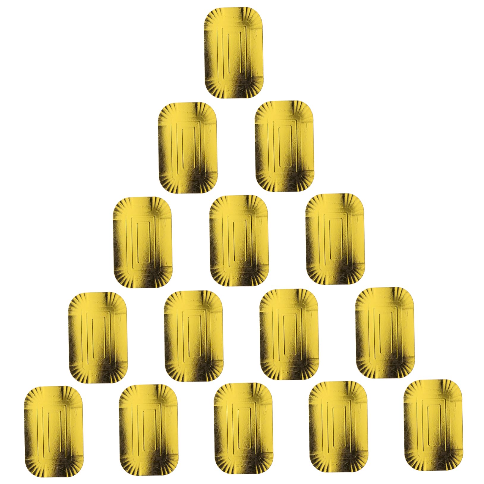 10 Platos Desechables de Papel Aluminio Dorado Diseño Liso, Bandeja Desechable para Banquetes y Hoteles, Material Resistente y Elegante