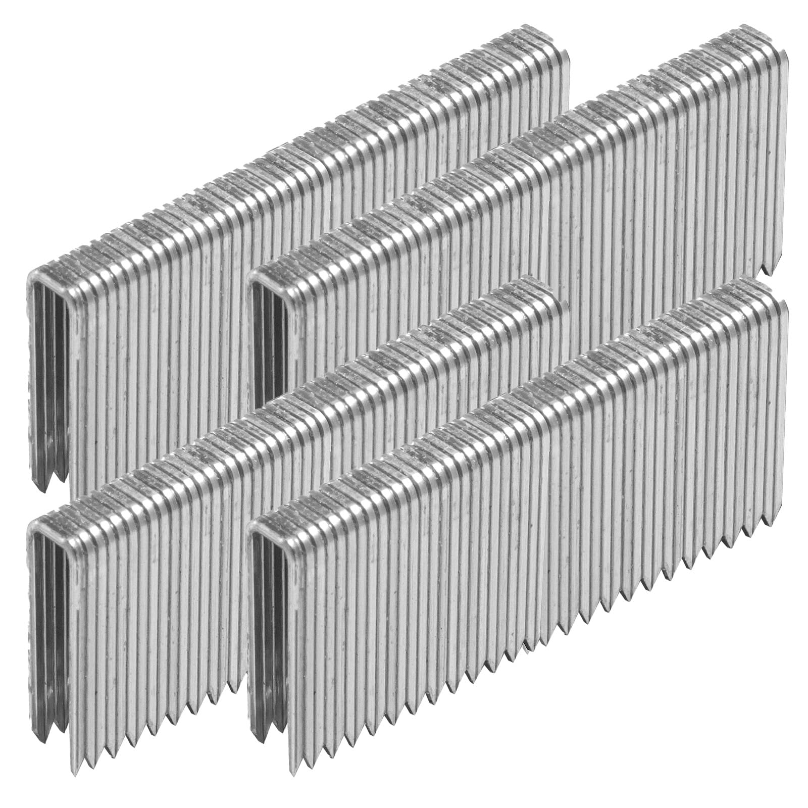 2000 grapas de corona estrecha de calibre 18 de 1/4 pulgadas de longitud, grapas galvanizadas puntiagudas biseladas de alta resistencia, para pistola grapadora neumática y eléctrica de 18 GA