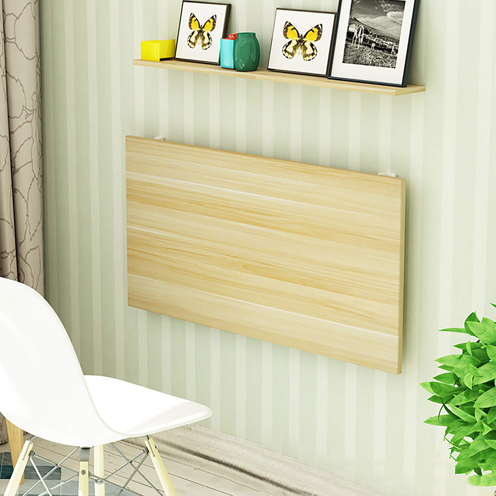 Zajmuje mało miejsca, składany montowany na ścianie biurko pływający stół do domowego biura gabinetu sypialni i łazienki Tochigi 80 x 40 cm (31 x 16 cali) idealny mały prezent