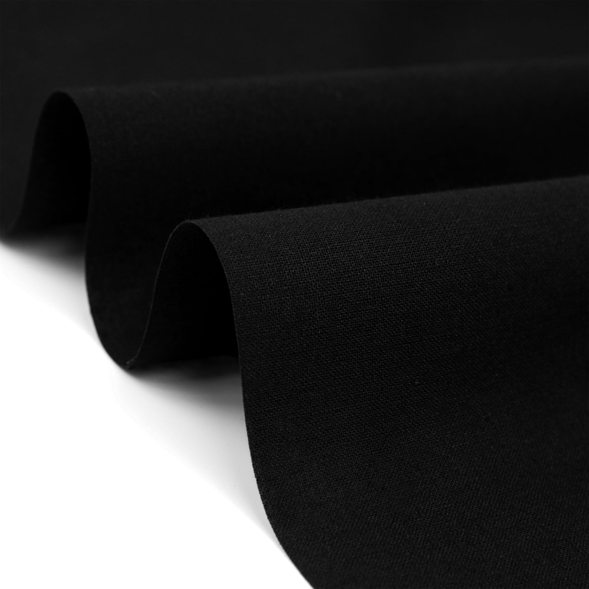 A-Express Black Calico Fabric by The Metre - Black Dyed 100% Cotton Fabric for Craft - 155 GSM 60" Inch 150cm Wide - Ideal for Sewing, Quilting, Embroidery, Linings, DIY Projects & Totes (2 Metres)