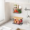 Paquete de 2 Organizadores Apilables para Almacenamiento de Lavandería y Cocina, Porta Bolsas de Basura de Pared con Tapa de Bambú y Dispensador de Bolsas de Basura sin Perforación 5
