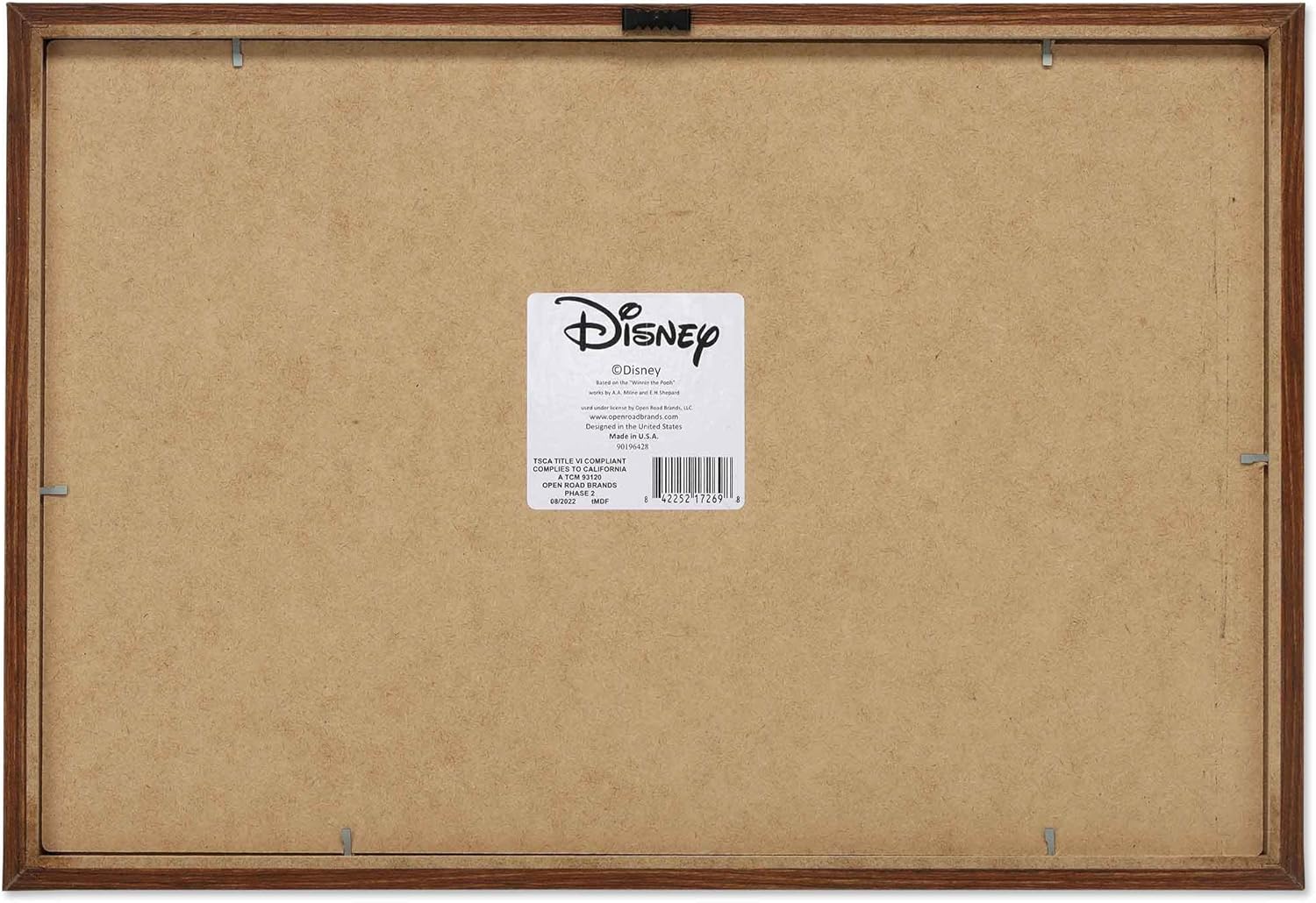 Disney Winnie the Pooh Our Little Family Framed Wood Wall Decor - Adorable Winnie the Pooh Wall Art for Home Decor