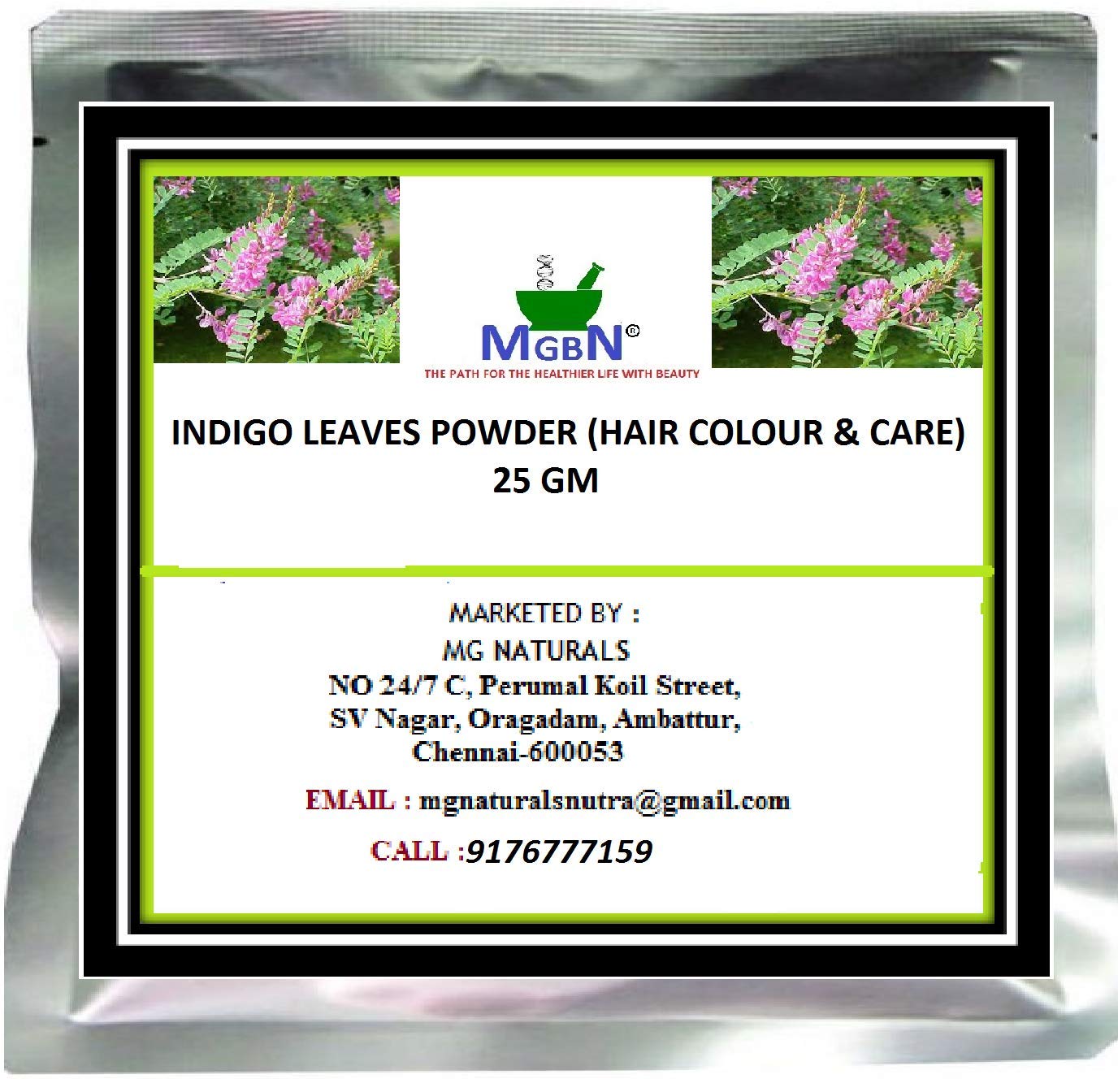 INDIGO LEAVES POWDER (HAIR COLOUR & CARE) 25 GM-image-23