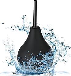 ACWOO Enemas Bulbo para hombre y mujere, Ducha Vaginal de Silicona, Limpiador Anal, Reusable Cleaning Silicone Slim Nozzle Douche, Limpieza Recta