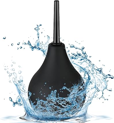 ACWOO Enemas Bulbo para hombre y mujere, Ducha Vaginal de Silicona, Limpiador Anal, Reusable Cleaning Silicone Slim Nozzle Douche, Limpieza Recta