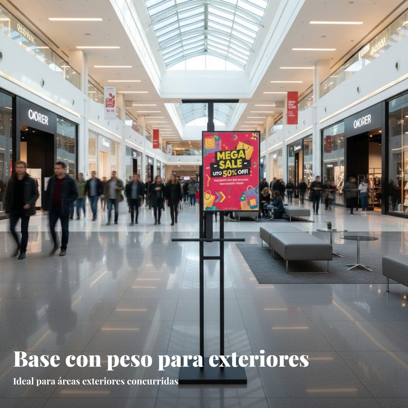Soporte para Carteles Soporte de Póster Cartelera Expositora Atril Publicitario de Metal con Base Pesada Ajustable Montaje Rápido Adecuado para , Negro , Liso Pesado