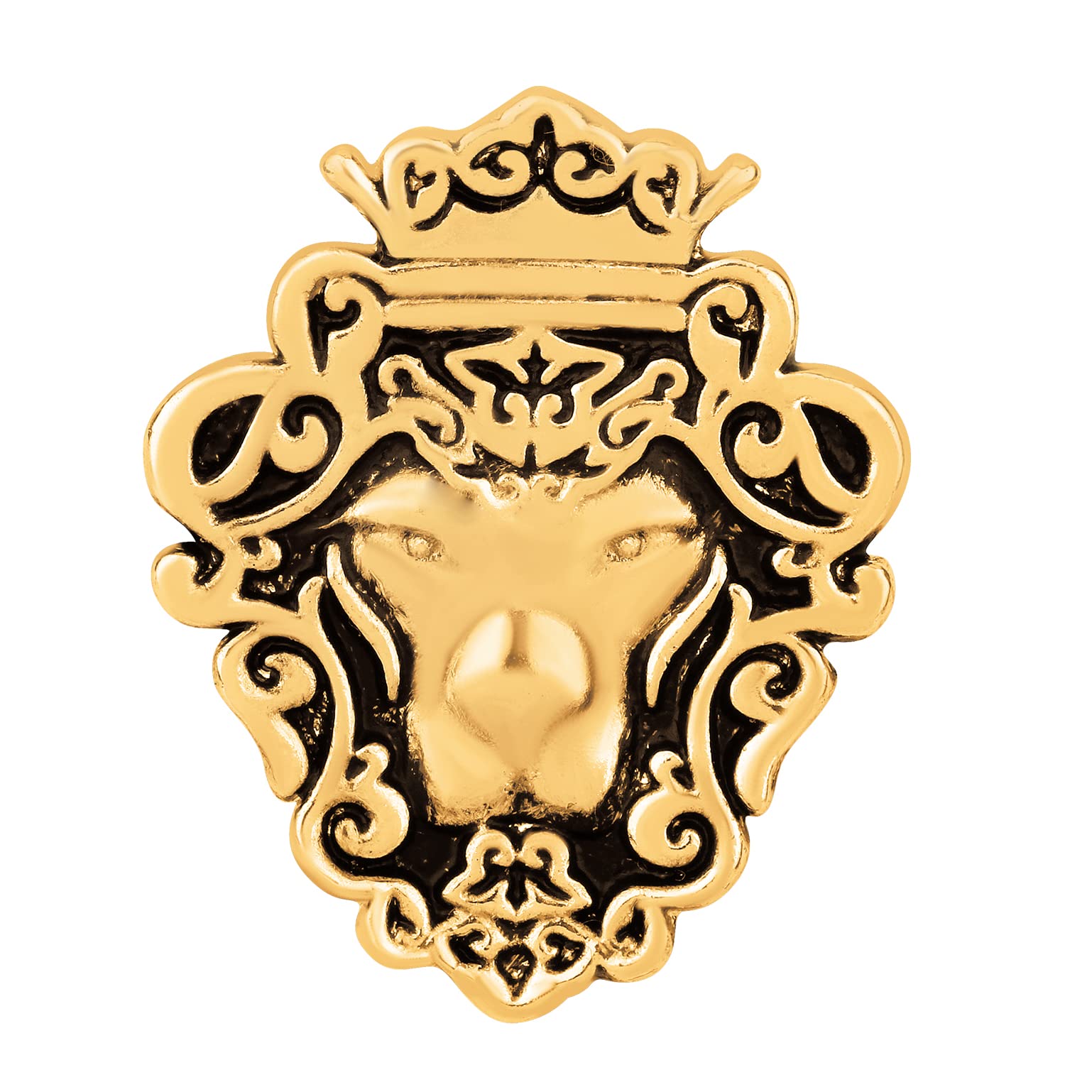 MahiGold Plated Lion Shape Tie Tack Lapel Pin Brooch for Men BP1101015GC