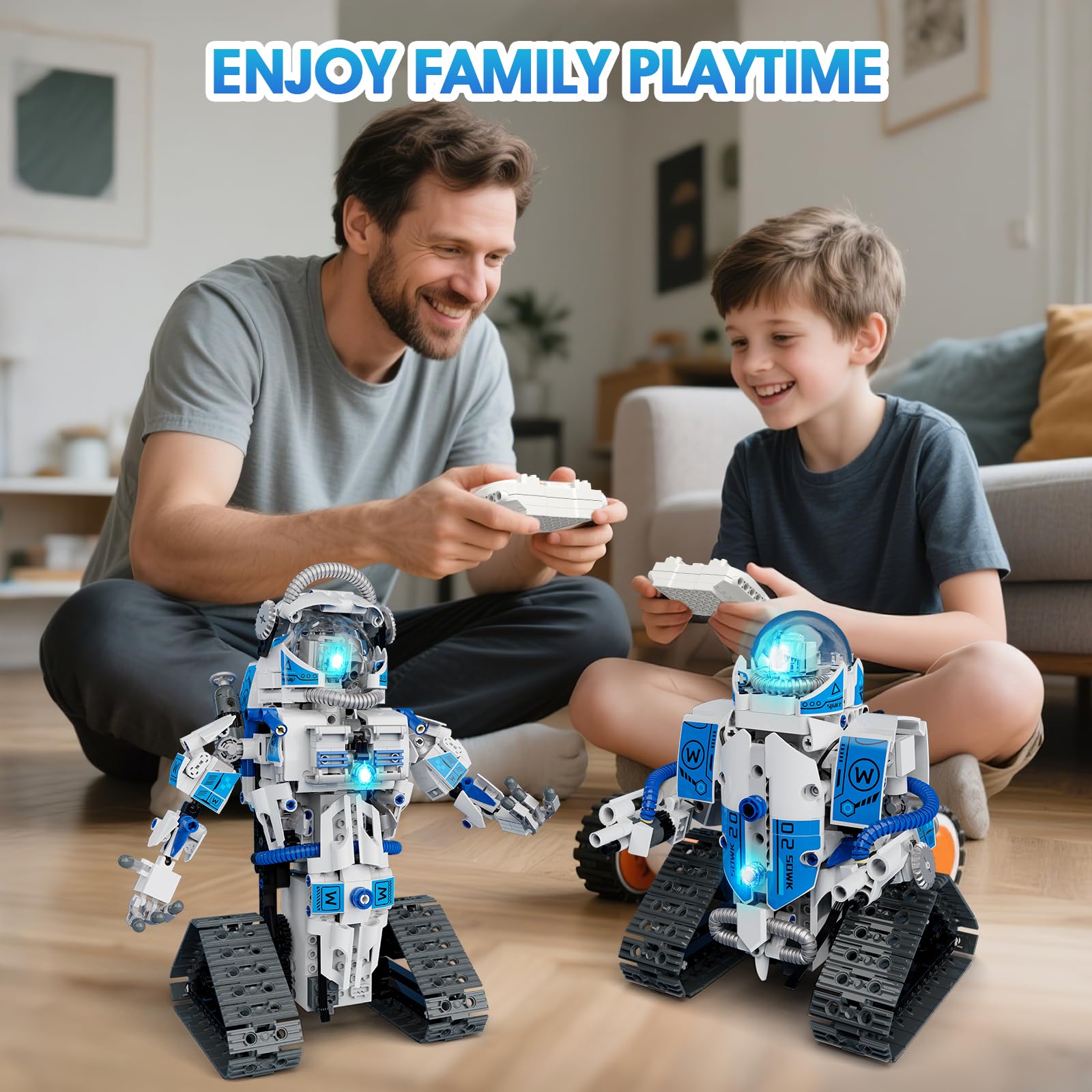 STEM - Kit de robot 6 en 1, aplicación de 780 piezas y control remoto para niños de 8 a 14 años en adelante, kit de codificación técnica