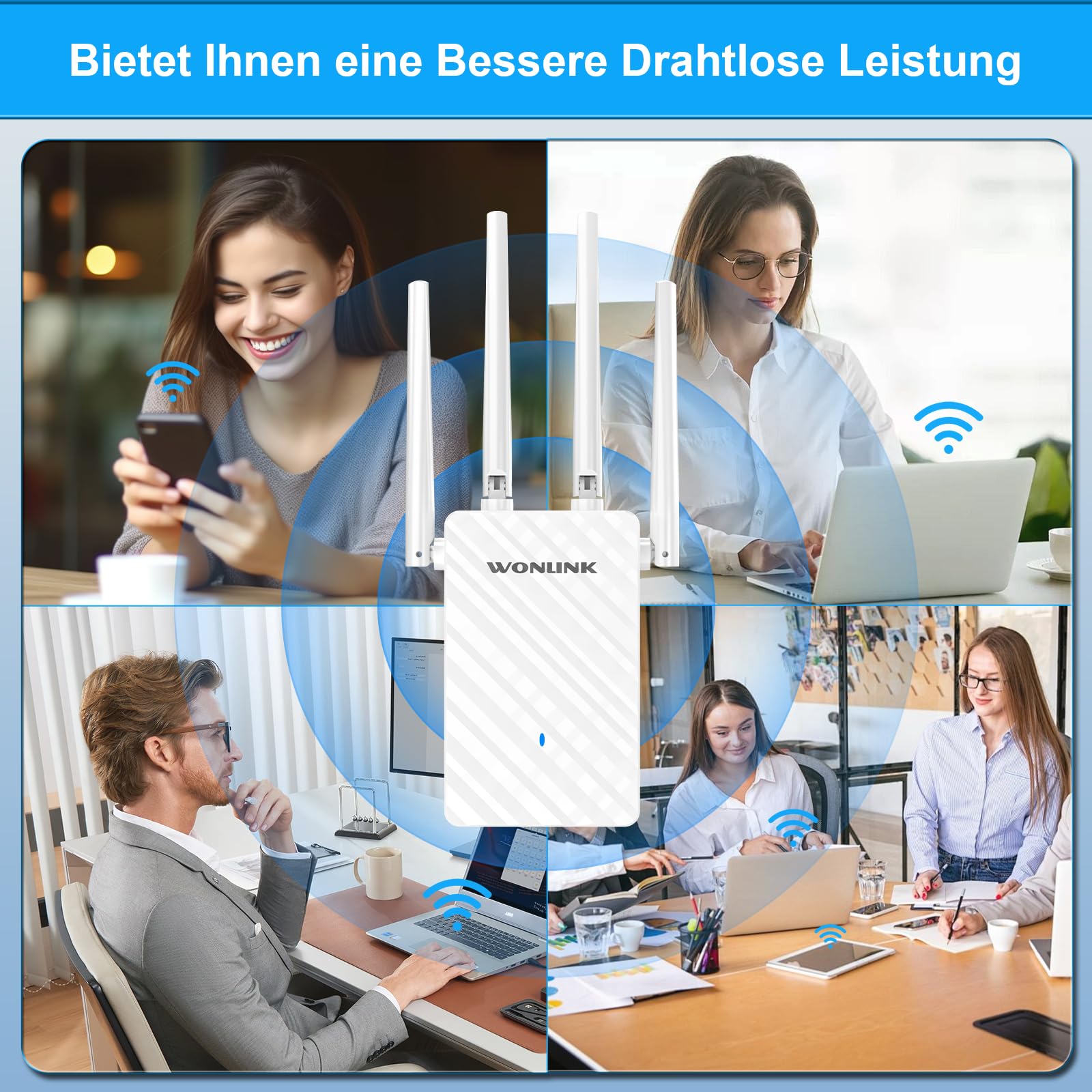 WLAN-Verstärker 1200 Mbps Dualband WLAN Repeater Verstärker
