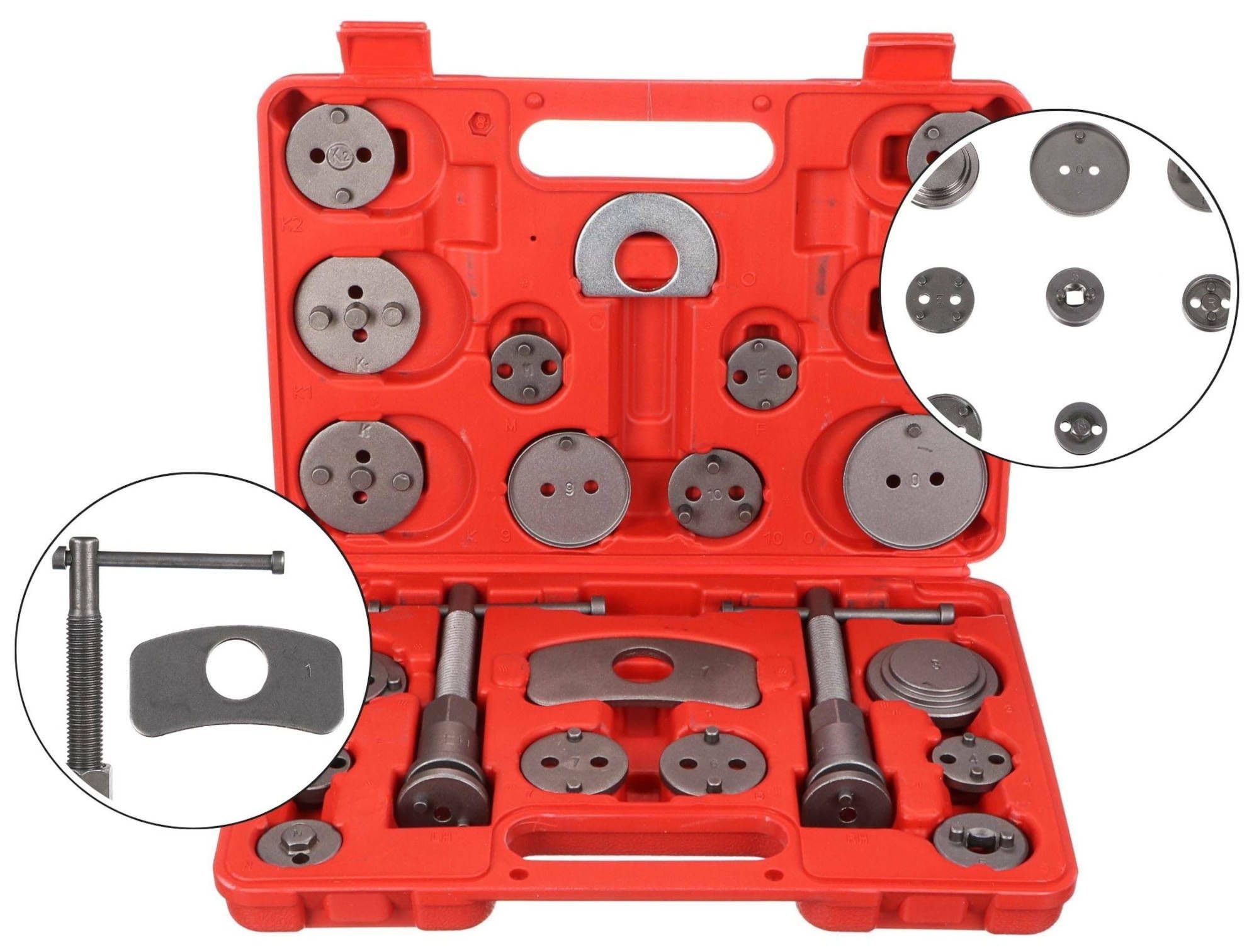 Mechanic Brake Set 22 | Juego de reposicionador de pistones de Freno 22 pzs | Reposicionar el pistón de Freno al Cambiar los Discos | Las Zapatas o Las Pastillas de Freno