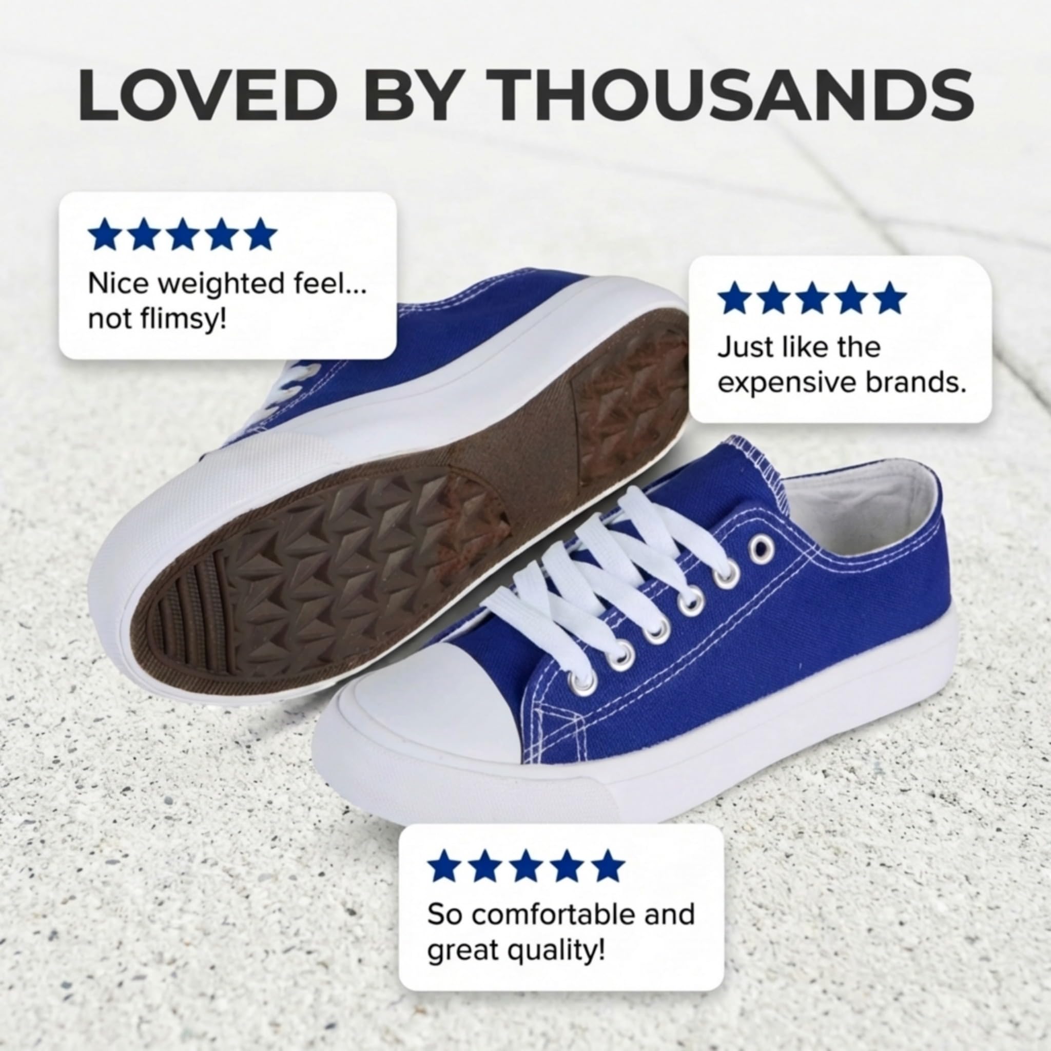 hello basics Canvas Shoes for Women Casual Low Top Women's Fashion Sneakers for Women (Cobalt, 9)