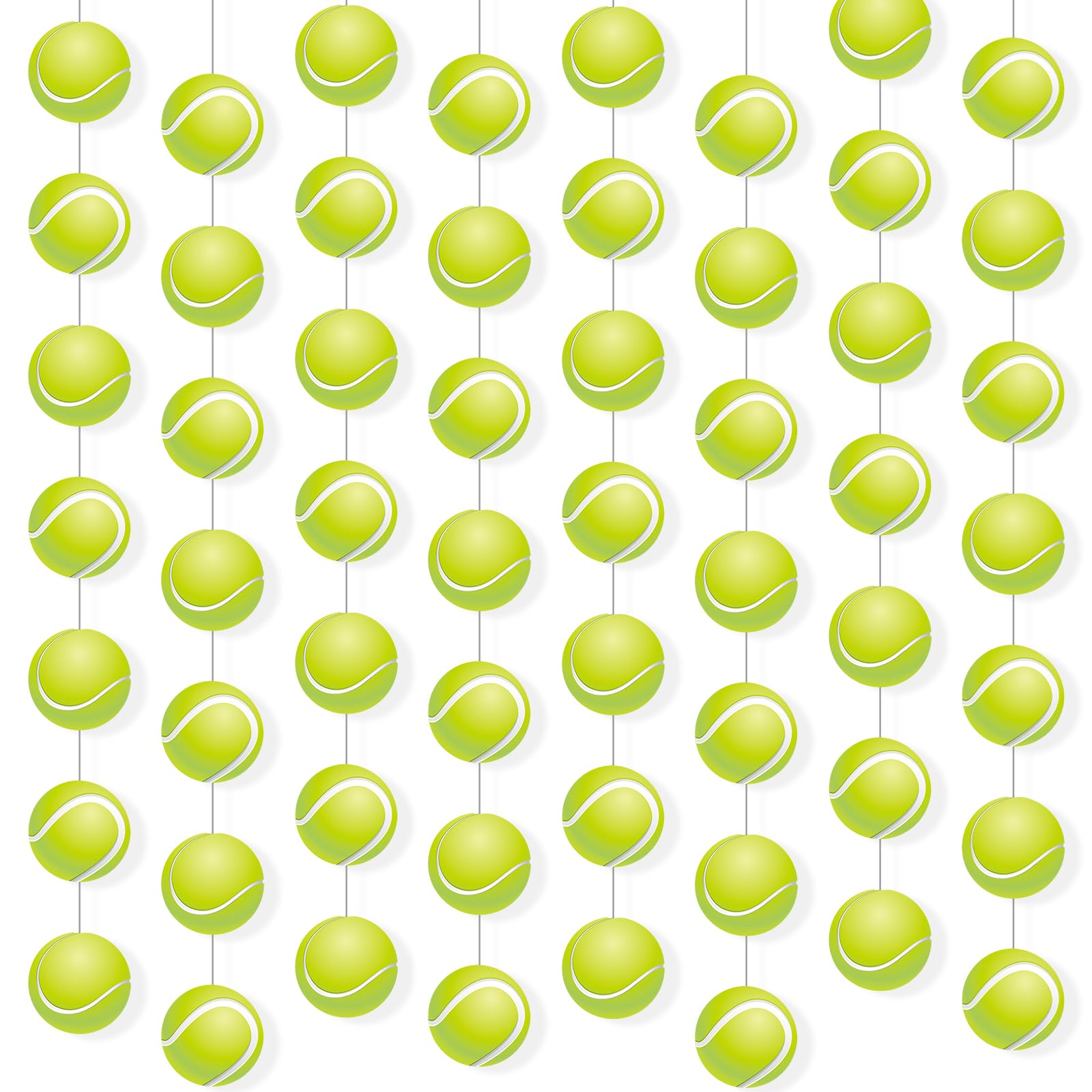 Faccito 8 Pcs Tennis Party Decorations Tennis Paper Banners Garland