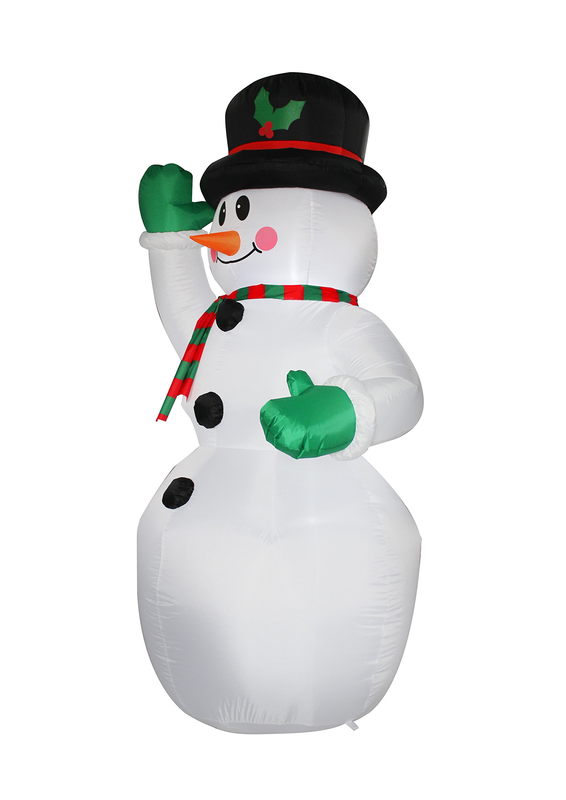 2,1 m gonflable Portable Hiver Noël Bonhomme de neige Blow up d'intérieur et d'extérieur pelouse Yard Décorations