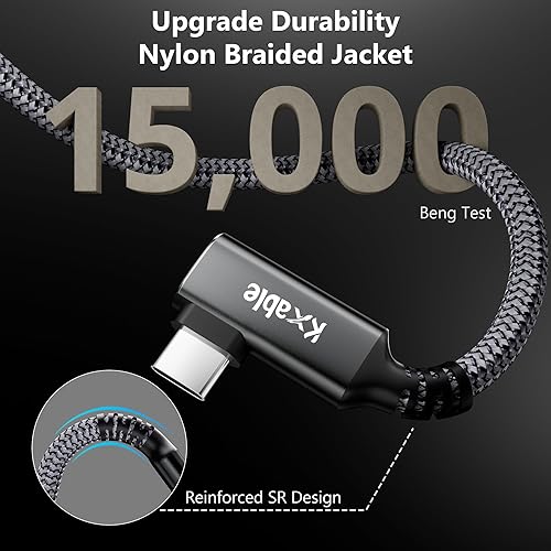 Miniatura 10 de Cable de extensión USB C de 8 pies, cable extensor tipo C macho a hembra, video 4K USB 3.1 Gen 2 100W carga 10GbpsUSB 3.2 transferencia para iPhone