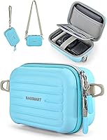 Vista 11 de BAGSMART Funda para cámara digital, impermeable y protectora para cámara pequeña con 2 formas de transporte, bolsa ligera para cámara Canon Beige