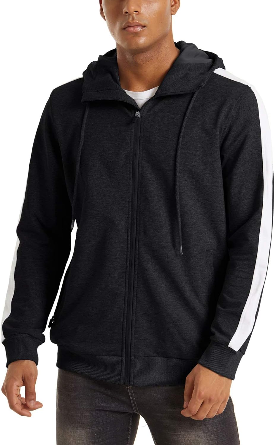 Black hoodie with zipper pockets Clearance
