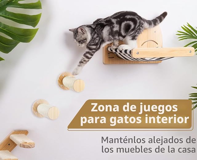 Foto 4 de 6 de DaizySight Pasos Pared de Gatos, 2 Pcs Poste de la Escalera de Rascados