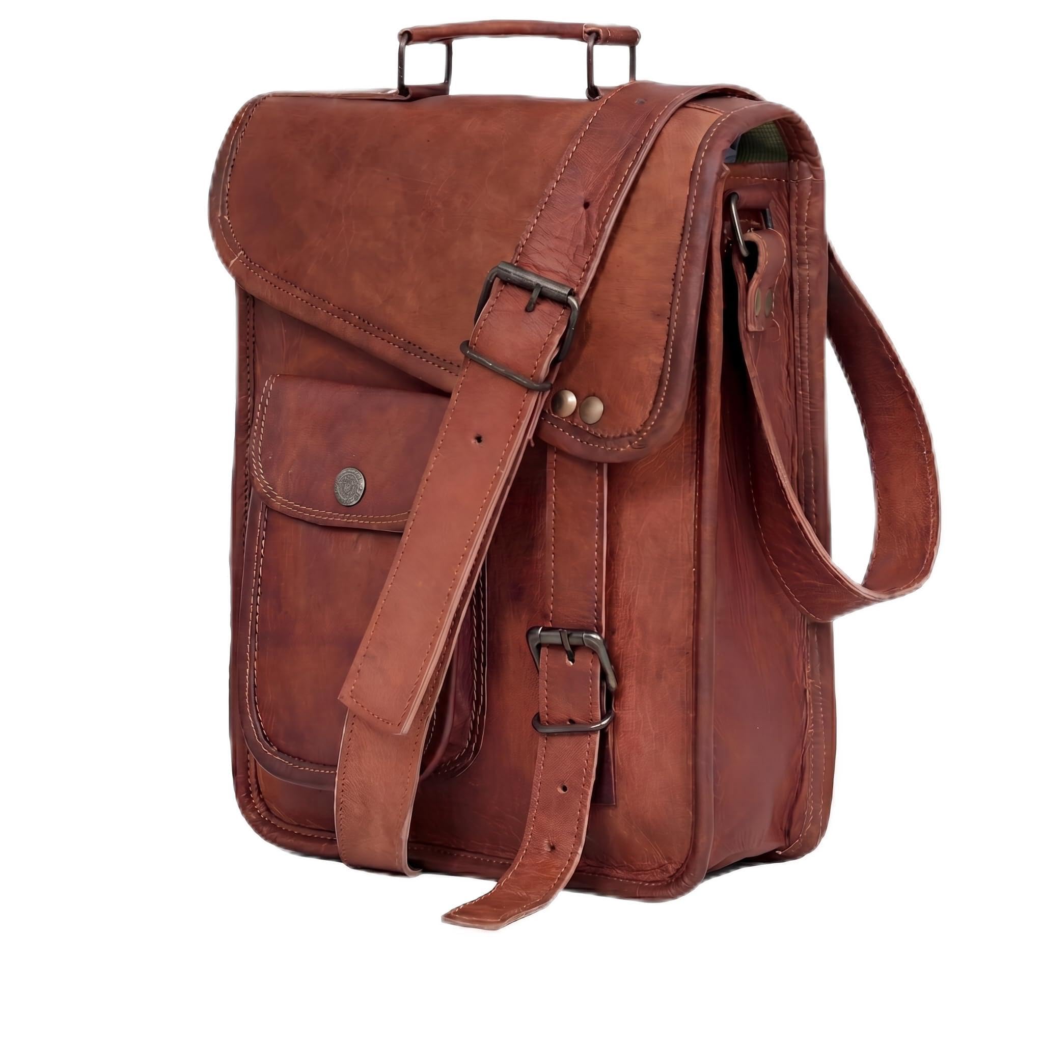 Borsa per tablet in pelle, custodia per laptop, valigetta da ufficio, borsa a tracolla dal look vintage da uomo, regalo per computer per uomo