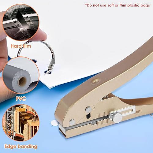 Miniatura 6 de Juego de 5 brocas avellanadas de límite con perforador, kit de brocas avellanadas ajustables profundas, broca avellanada de madera de vástago