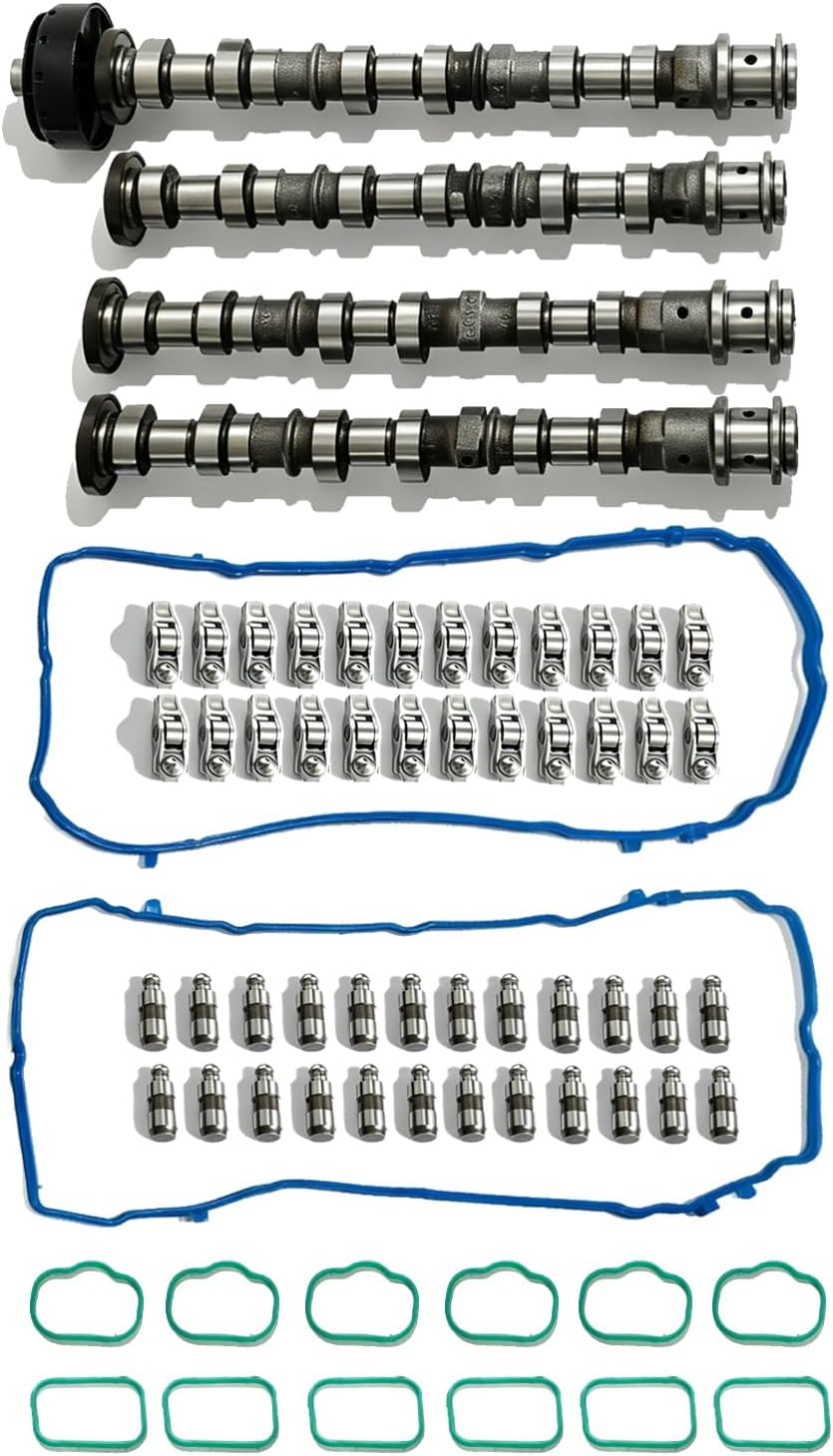 Full Camshaft Rocker Arms Lifters & Gasket Kit for 2011-2015 Chrysler Dodge Jeep Ram 3.6L Pentastar V6 - Replace 5184377AG, 5184378AG, 5184379AG, 5184380AG - Fix Engine Ticking Noise